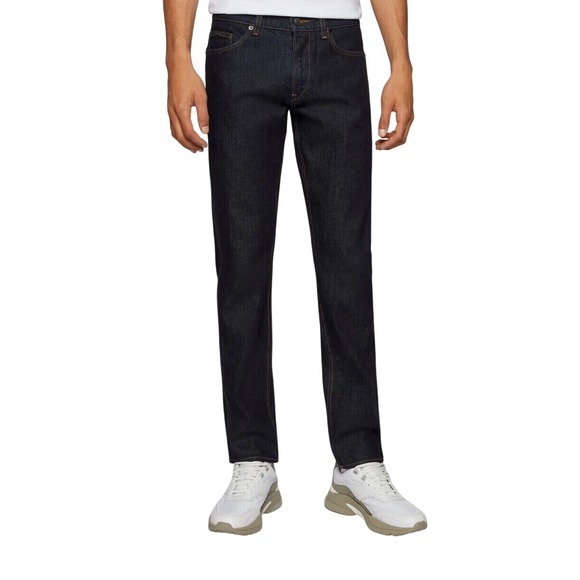 Hugo Boss Black Jeans Albany Slim Straight Candiani Denim Italian 34/26 Tailored